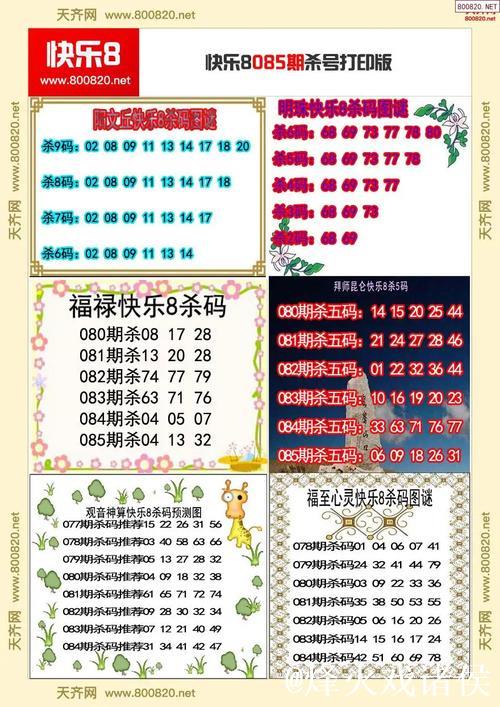 016期范秋雨快乐8预测：八码杀号精选